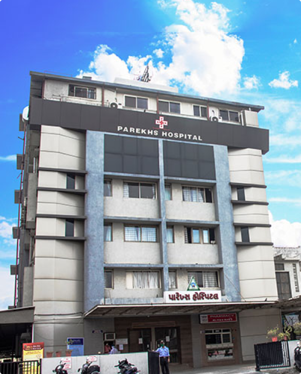 Parekhs Hospital building for joint pain treatment